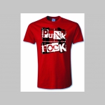 Punk rock Tartan pánske tričko 100 %bavlna značka Fruit of The Loom